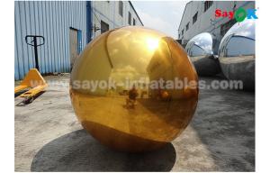 Quality 1m PVC Gold Inflatable Mirror Ball For Indoor Decoration Wedding Party wholesale