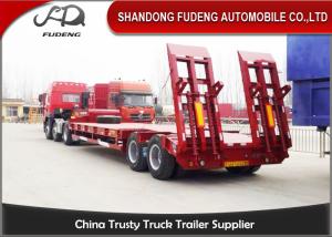 Quality 2 axles lowboy low bed truck semi trailer 30 ton 40 ton with spring ladder wholesale