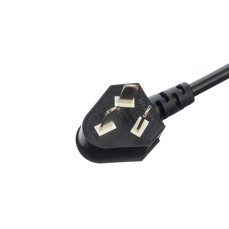 CCC Standard 3 Pin Laptop Power Cord Ac Australia Power Cable H05vv-f Au Ac Power Cord Cable 16A 250V Customized Black