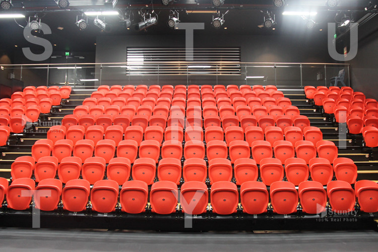 HDPE Plastic Stadium Chair With Cupholder