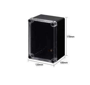 Quality Clear Lid Black Base Plastic Screws IP66 Plastic Watertight Junction Seal Box 170*120*100mm wholesale