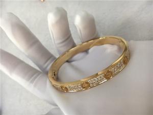 Quality Diamond High End Custom Jewelry Love Bracelet 18K Yellow Gold wholesale