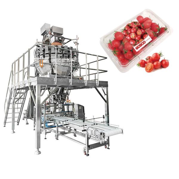 Passion Fruit Automatic Blueberries Pet Boxes Filling And Capping Machine For