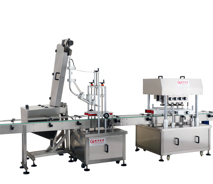 35-80 bottles/min capping speed PLC linear capping machine for food and beverage lids