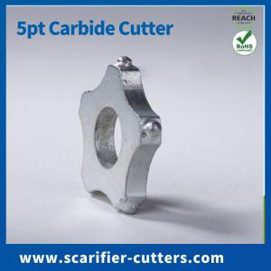 Quality 5pt Tct Carbide Cutters For 8&quot; Electric Self Propelled Scarifier / 200mm Shaver Scarifying Drum wholesale
