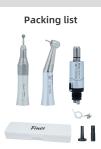 Straight Nose Dental Handpiece Unit 0.3-0.35Mpa With Air Motor