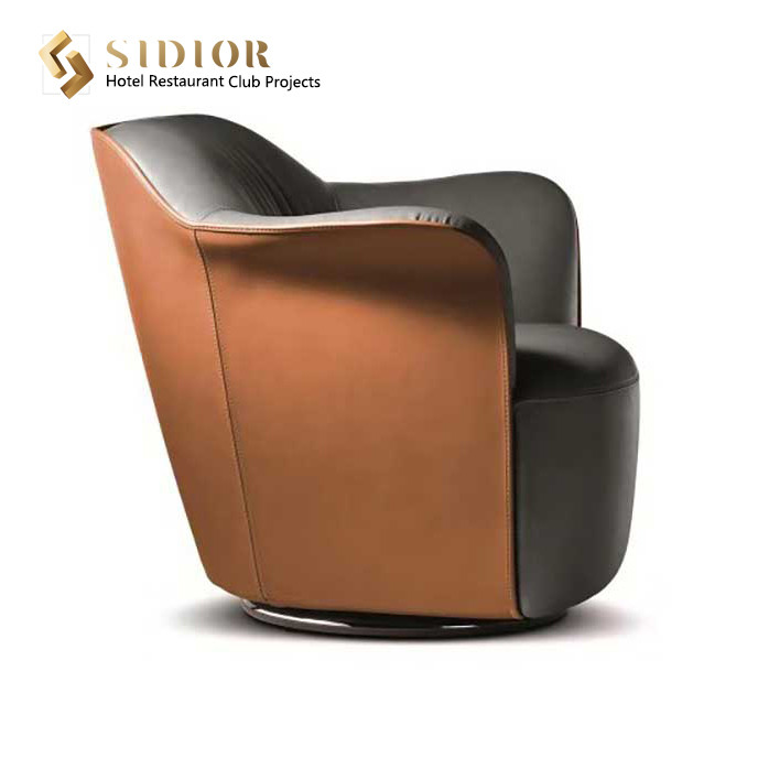 Unique Design, Modern Leisure Chair, Leather Relaxing Chair, Couch Armchairs, Leather Living Room Chair