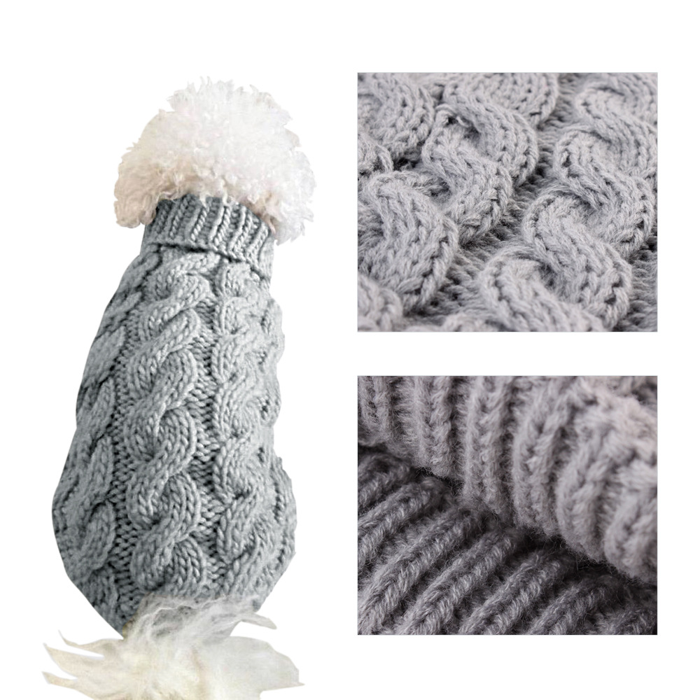 Striped dog winter clothes
