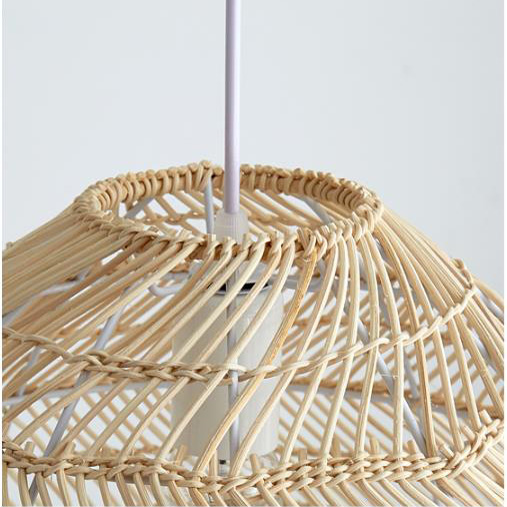 Modern Round Rattan Hanging Chandelier For Restaurant Indoor Lighting