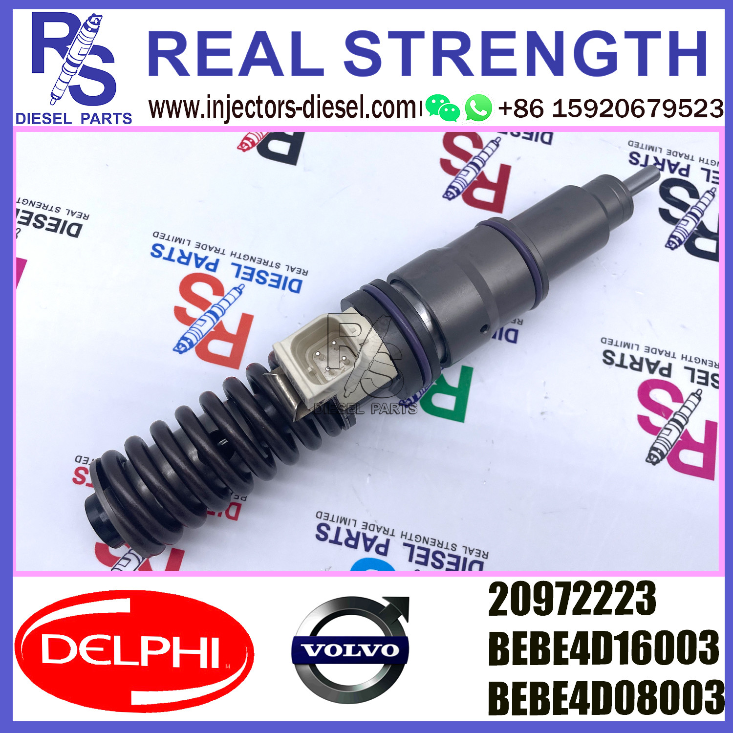 DELPHI 4pin 20972223 Diesel pump Injector V-O-L-V 20972223 BEBE4D16003 BEBE4D08003 E3.18 for V-O-L-V MD13 EURO 4 LOW POWER