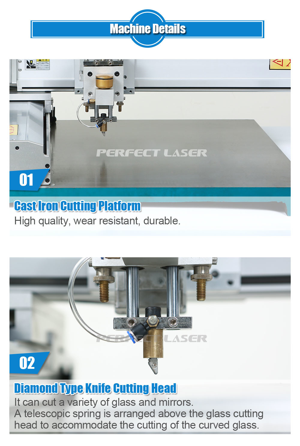 ​Professional Small Mirror Glass Circle Oval Deep Processing Air Table CNC Automatic Glass Cutting Machine