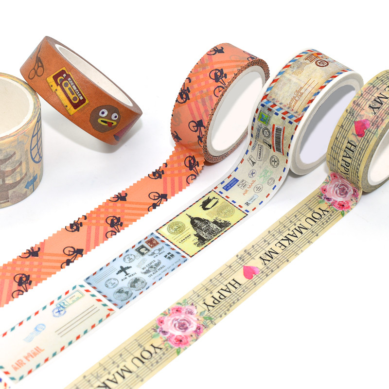 Custom Single Sided Adhesive Japanese Printed Masking Washi Tapes