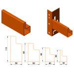 50-75mm Pitch Beam Heavy Duty Pallet Racking Customized Beam Length