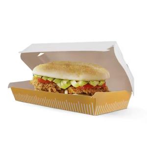 Quality Eco-Friendly and Customized Paper Hamburger Boxes for Shop Logo Customer's Logo wholesale