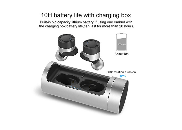 Noise Cancelling True Wireless Stereo Earbuds Mini Size 15 Hours Playtime