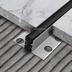 Quality Black Rubber Insert Expansion Joint Profile Aluminum 6063 Material wholesale
