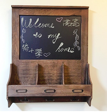 Kitchen Decorative Message Boards / Message Board With Key Hooks Wooden Frame