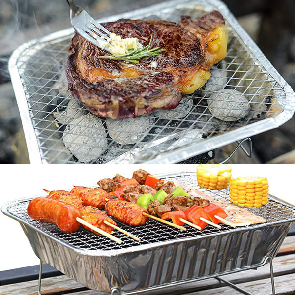 Disposable Charcoal Grill Instant Barbecue Grill One Time Use