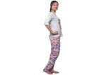 Spring Ladies Cotton Pyjamas / Soft Long Sleeve Top And Pant Nightwear