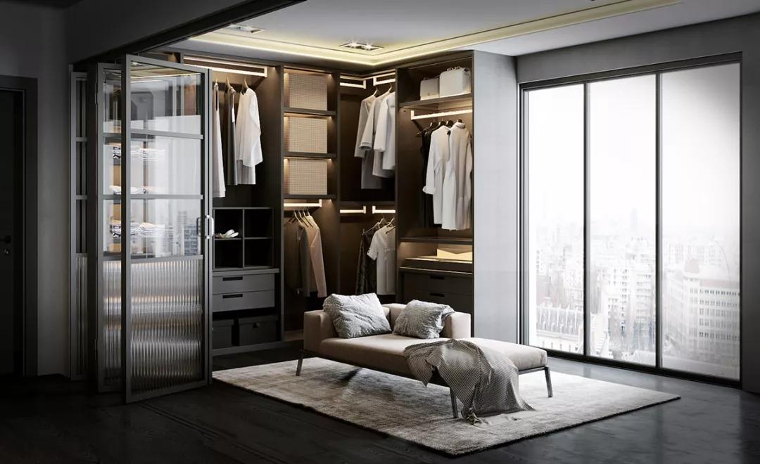 Contemporary Luxury Glass Closet Wardrobe Design for Home Villa Hotel and Apartment