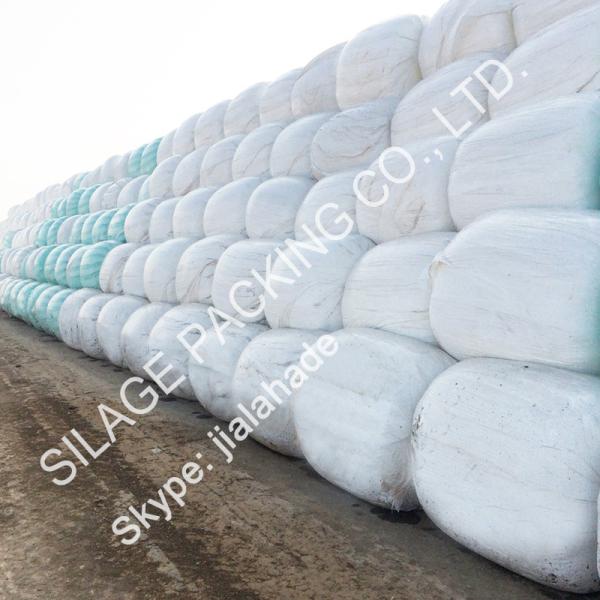 White Color Silage Wrap Film, 500mm*25mic*1800m, 100%LLDPE plastic film, High