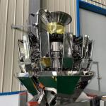 Sticky Food Multihead Weigher For Fruit Snacks Gluten Croutons Banana Chips