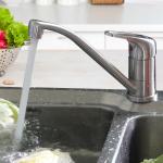 SS 304 316 Stainless Steel Faucets Single Handle No Lead for Kitchen Sink