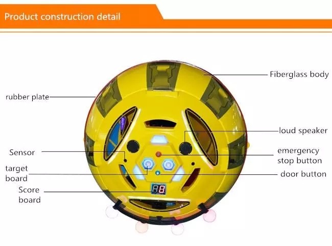 Space Capsule Kids Electric Car Battery Operated 360 Degree Rotation