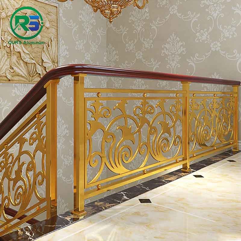 Decorative Aluminum Stair Railing Panels Laser Cut Anodized Surface