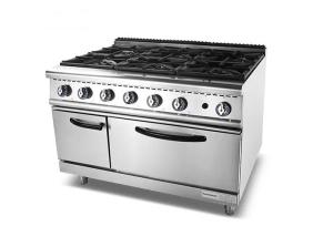 Quality 6 Burner 35.8kw 1200mm Stainless Steel Cooking Equipment wholesale