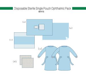 Quality SMS Eye Surgery Pack Hospital Ophthalmic Drape With Pouch wholesale