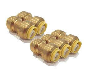 Quality CNC Half Inch Brass Coupling , ASSE 1061 Brass Pipe Coupling wholesale