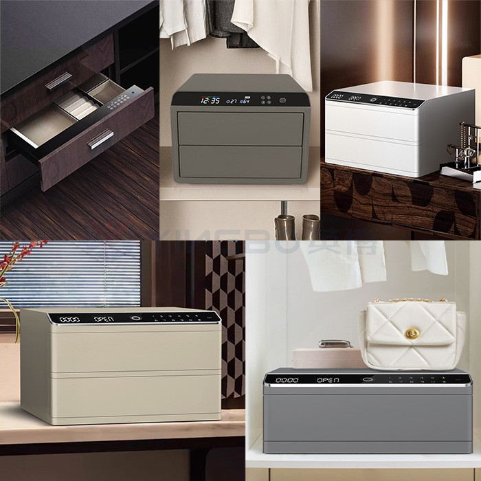 Auto Open Solid Steel Smart Luxury Locking Jewelry Safe For Cloakroom