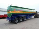 3 Axles Black Tanker Alloy Fuel Tank Semi Trailer By Wabco