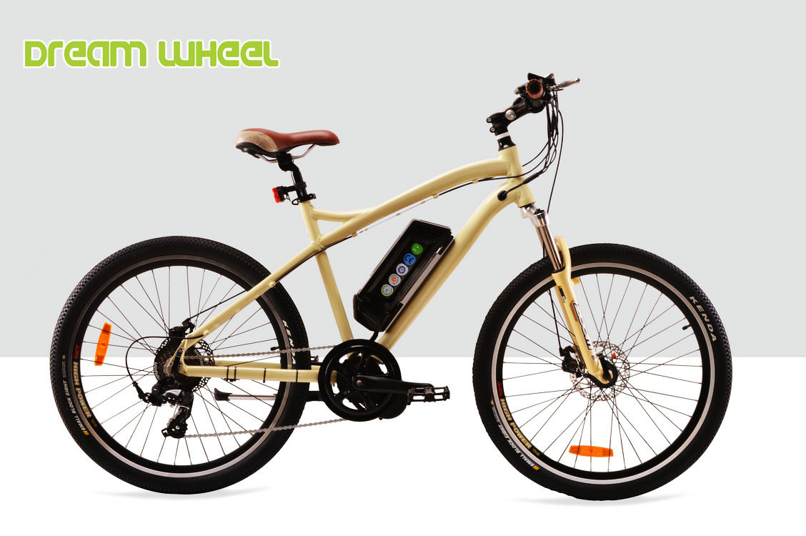 7 Speed Electric Mountain Bicycle 32km/H , 26 Inch Electric Mountain Bike Mid Gear Motor