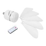 Fan Light Dimmable Kitchen E26 E27 Bulb 5 Blades Socket Fan Remote Control