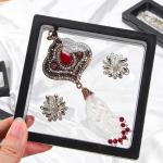 Jewelry Display PE Membrane Suspension Box , Transparent Film Floating Jewelry