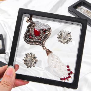 Quality Jewelry Display PE Membrane Suspension Box , Transparent Film Floating Jewelry Case wholesale