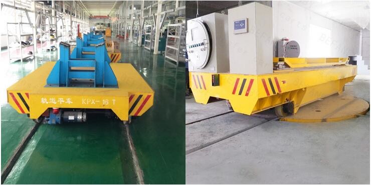 Yellow Industrial Electric Turntable , Q235 Automated Material Handling System