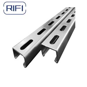 China 1 5/8 Unistrut C Channel Galvanized Steel Slotted Strut Channel on sale