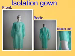 Quality Hospital Disposable Medical Gowns SMS PP Material With Round Neck wholesale