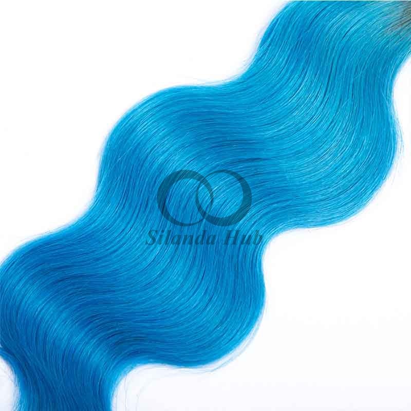 #T1B/Blue Body Wave Remy Human Hair Bundles Sew In Weave Bundles Brazilian Bundle Deals