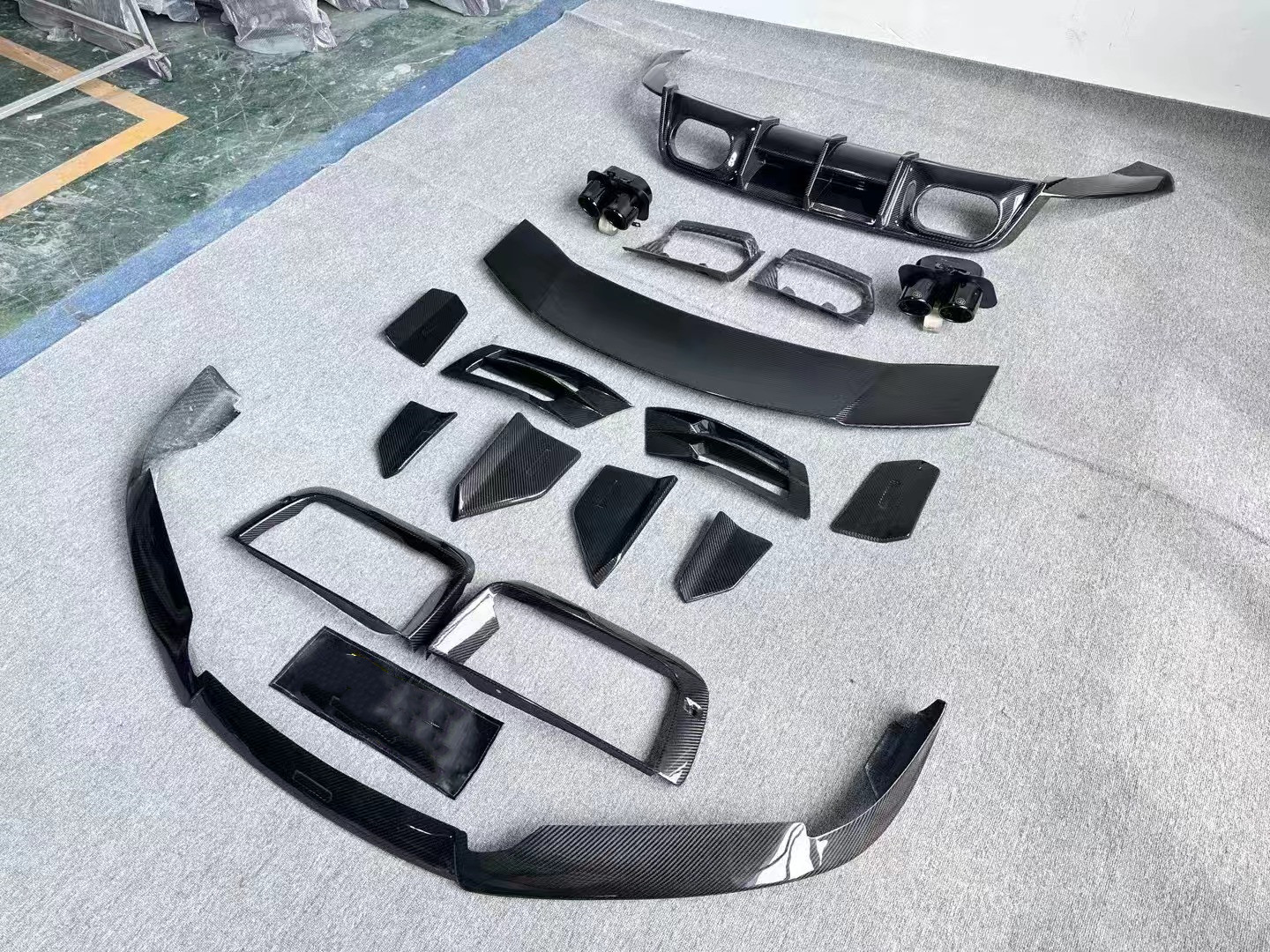 Repair Porsche 992 Body Kit BS Style Turbo Widebody Diffuser Spoiler Dry Carbon Fiber