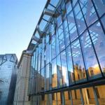 Triple Insulated Hollow Glass Curtain Wall Commercial Building Construction