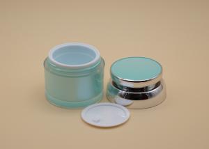 Quality Green UV Spraying Cosmetic Cream Containers PP Cap With ABS Sheathed wholesale