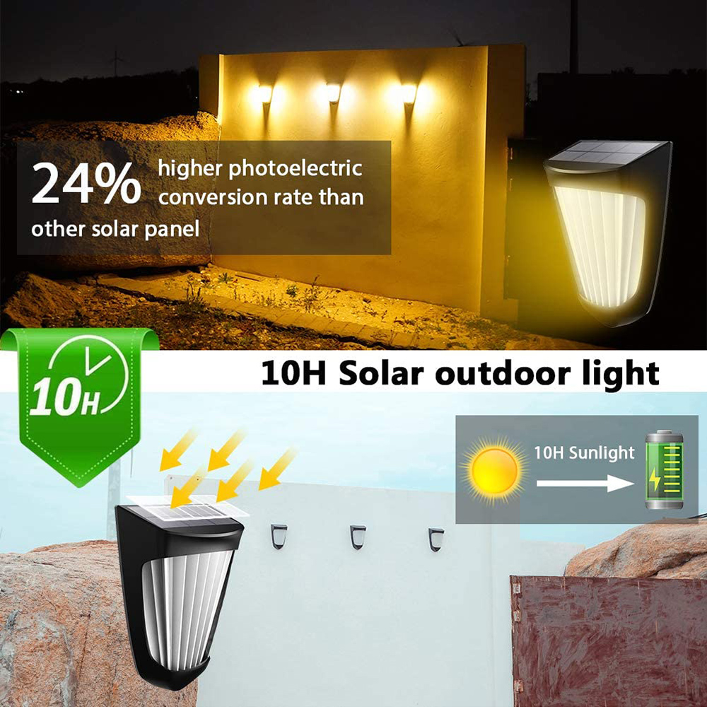 10LED 800LM 1200MAH Outdoor Solar Garden Lamp IP64 Waterproof