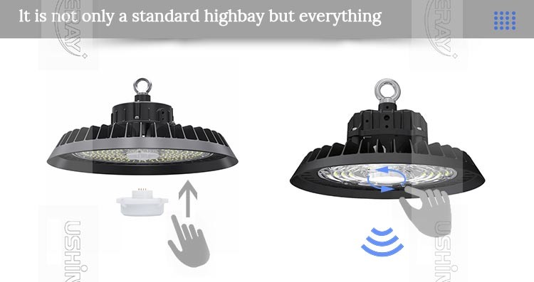 Microwave Sensor 100W Led High Bay Dimmable High Bay Lights For Public Lighting