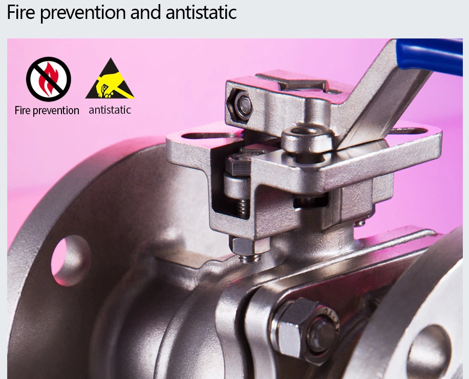 ANSI Class 150 Investment Casting Fire Safe Anti Static Wcb/CF8/CF8m Flange Ball Valve
