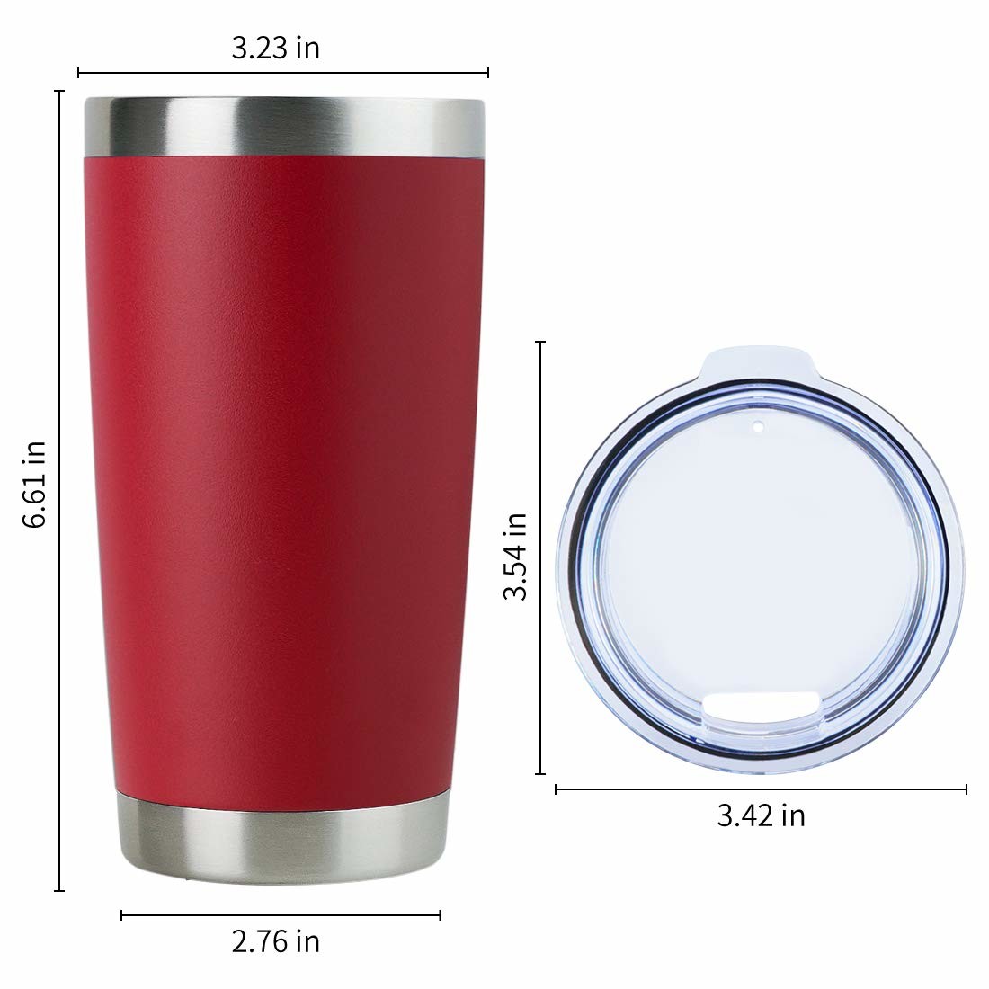 20oz Stainless Steel Thermal Travel Mug With Lid Double Walled Vacuum Insulated Coffee Tumbler Cup For Home Office Sports 600ml