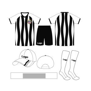 Quality Moisture Wicking Custom Football Uniforms Breathable Fabrics Black And White Jersey wholesale